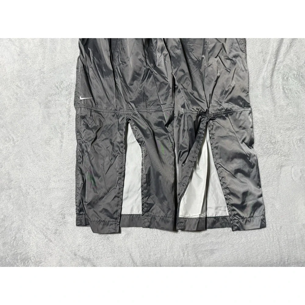 VTG Nike Mens XL Track Pants Windbreaker Gray Ankle Zip Running Nylon Poly